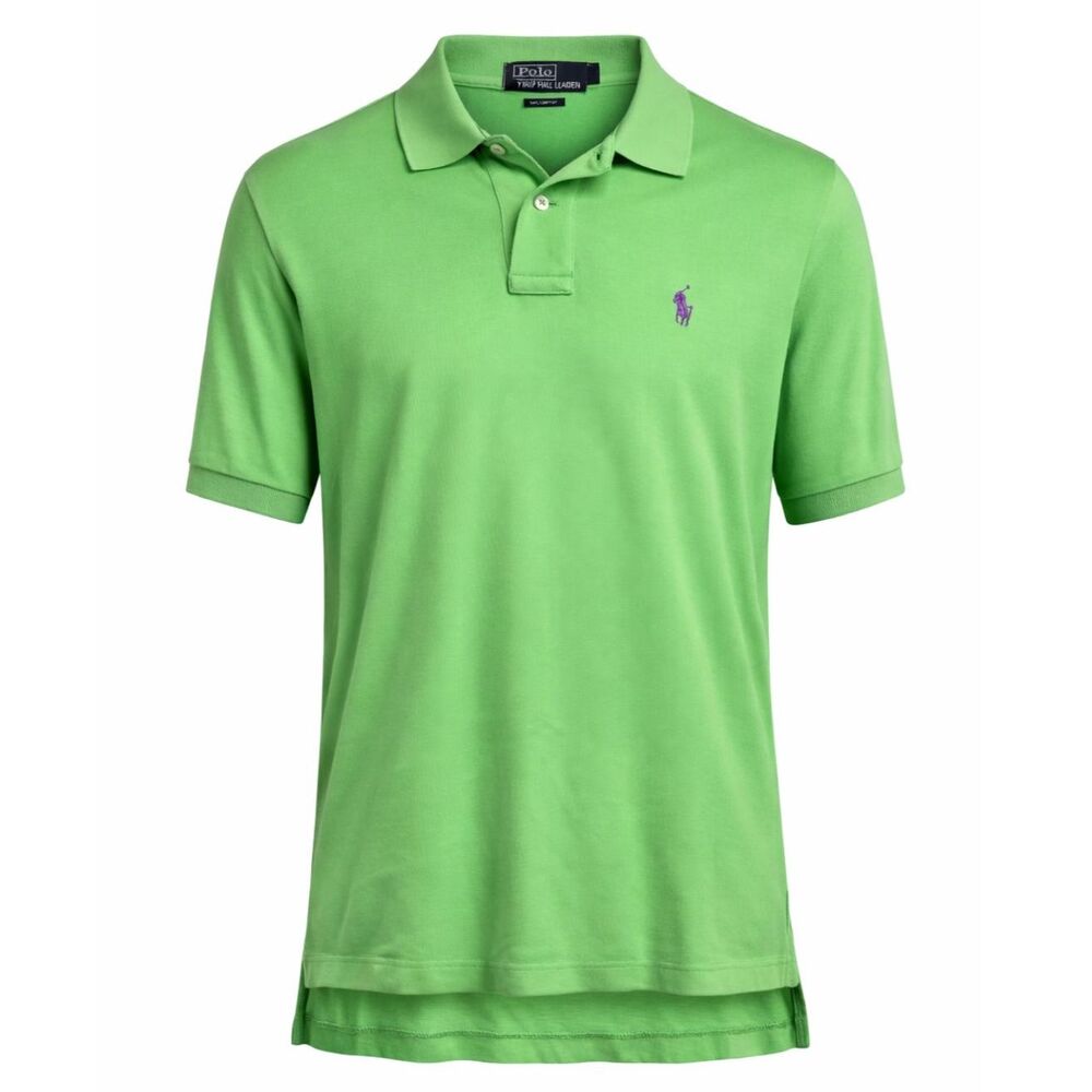 POLO RALPH LAUREN CLASSIC BRIGHT O.G. EVERYDAY PREPPY CAREER COTTON POLO SHIRT